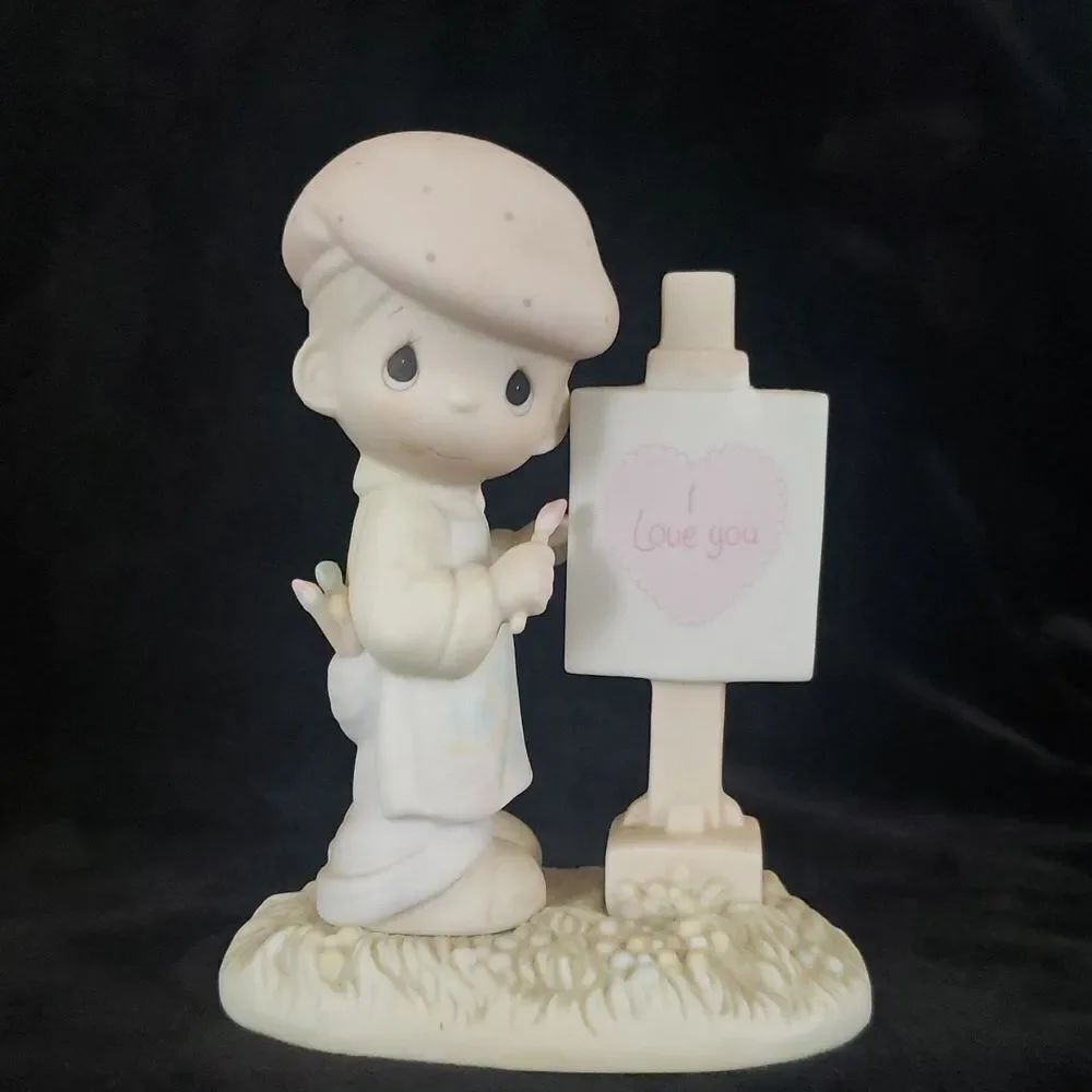 Vintage Precious Moments "Loving You Dear Valentine" Figurine #PM873 (1986)